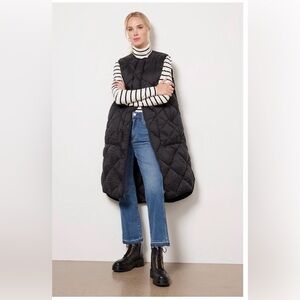 Sweaty Betty Downtown Quilted Gillet Vest Olive Color